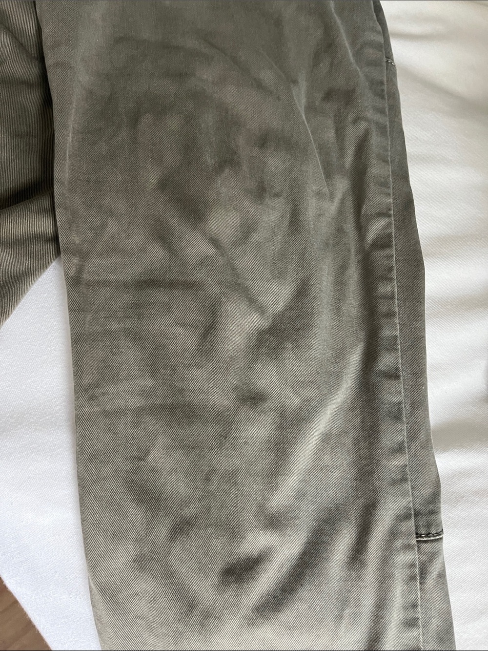 Madewell Skinny Fatigue Utility Cargo Pants Olive Green Ankle Zip Size 26 - Picture 15 of 16